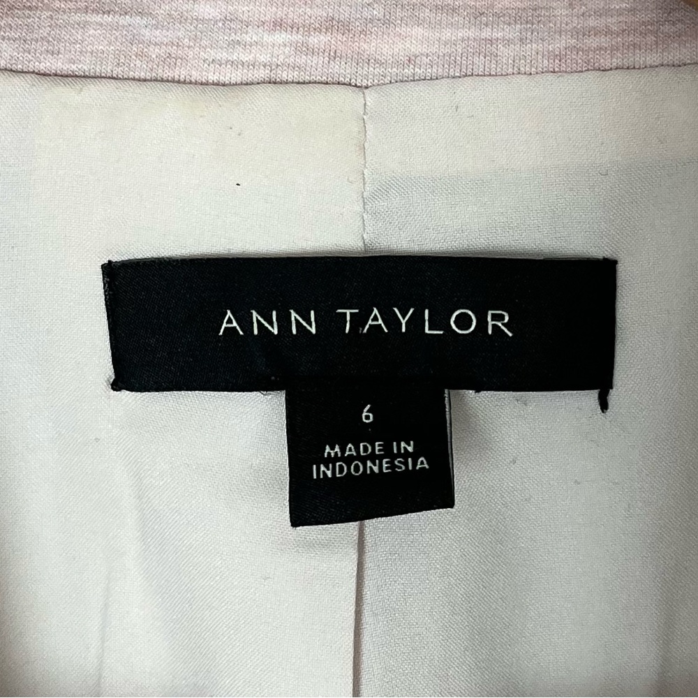 {Ann Taylor} Single Button Blazer Jacket in Heathered Pink - Womens 6 - Picture 12 of 13